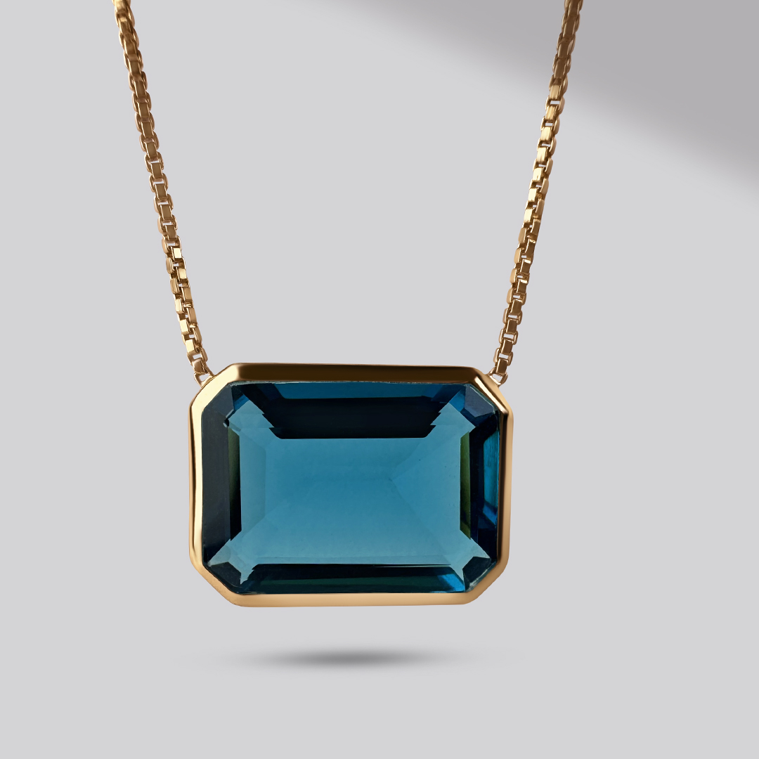 TOPAZ FLAME NECKLACE 18K Gold Vermeil — main view