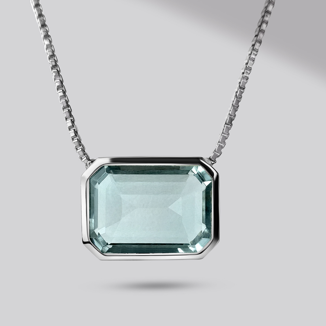 AQUA MIST NECKLACE Sterling Silver — main view