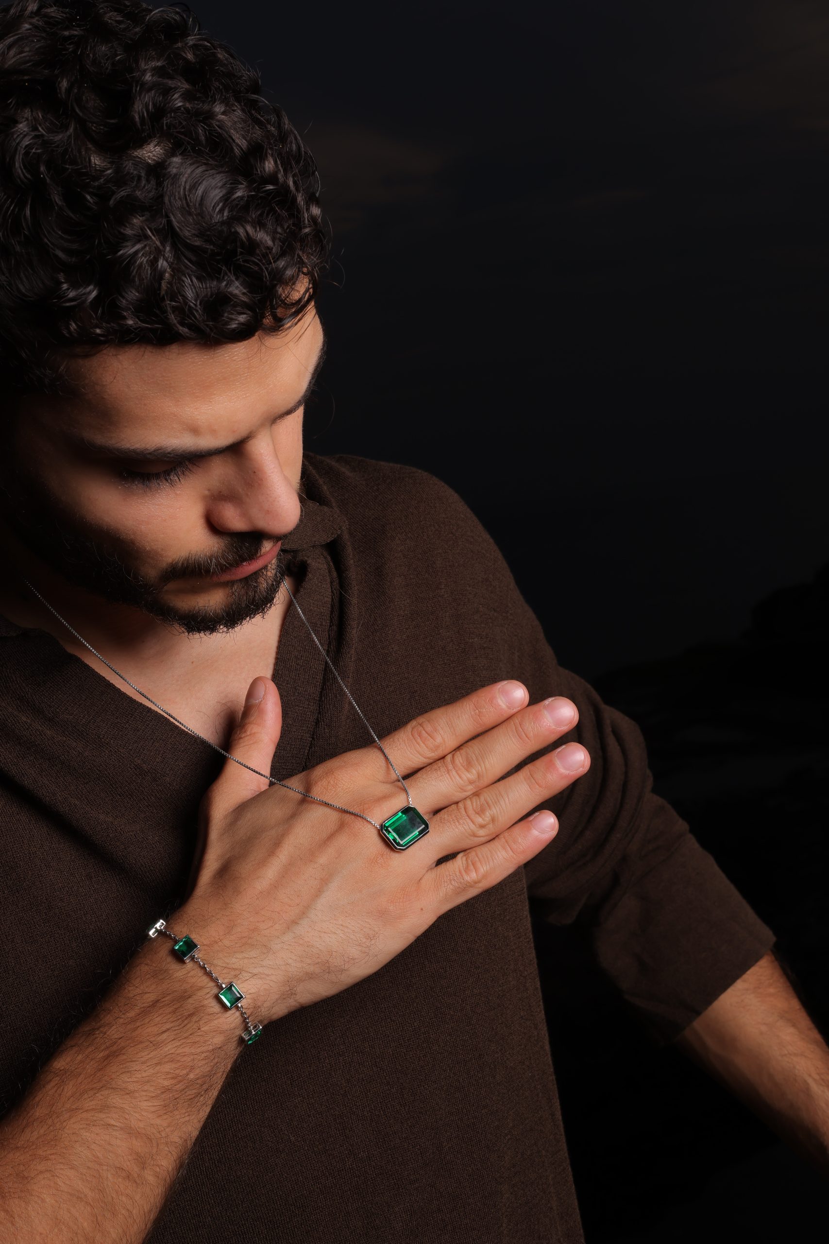 EMERALD BLOOM NECKLACE Sterling Silver — packaging view