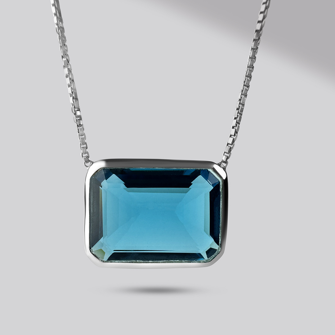 TOPAZ FLAME NECKLACE Sterling Silver — main view