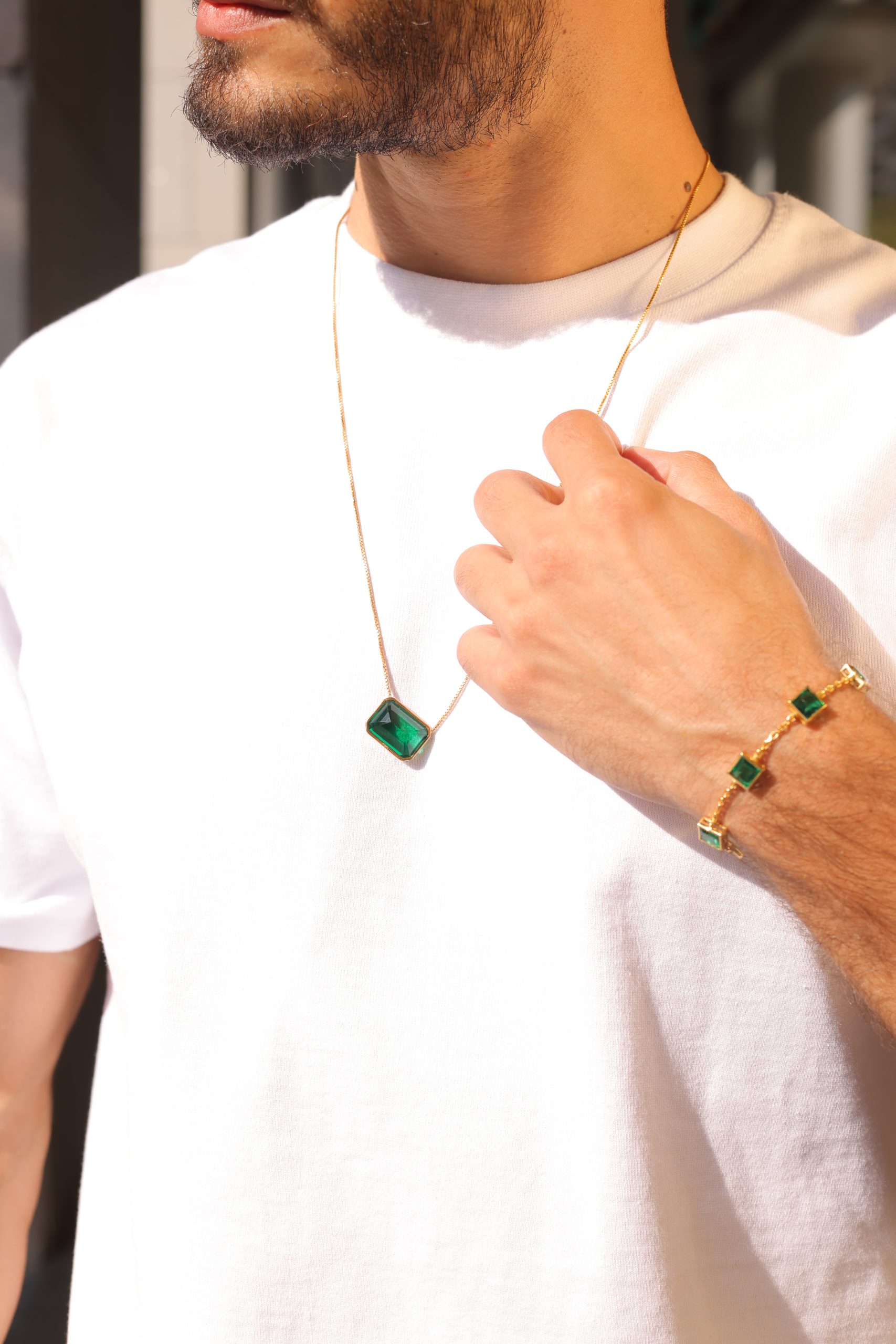 EMERALD BLOOM BRACELET 18K Gold Vermeil — detail shot