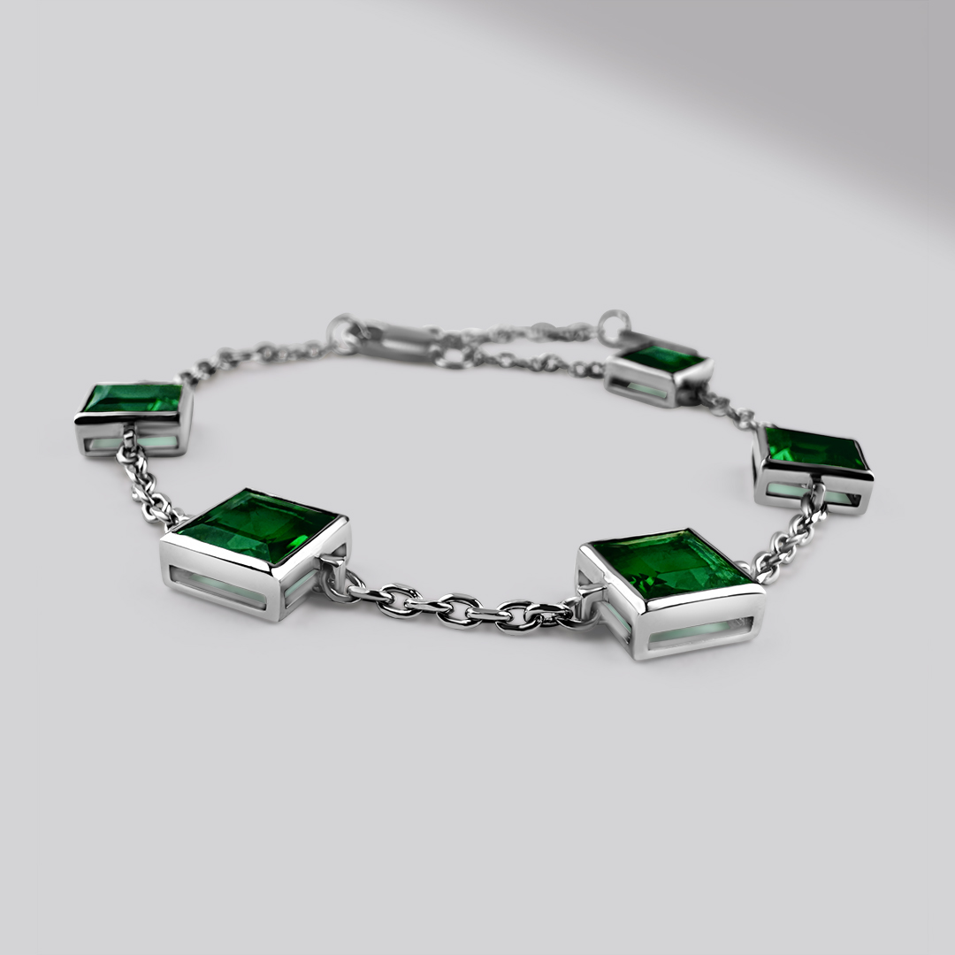 EMERALD BLOOM BRACELET Sterling Silver — main view