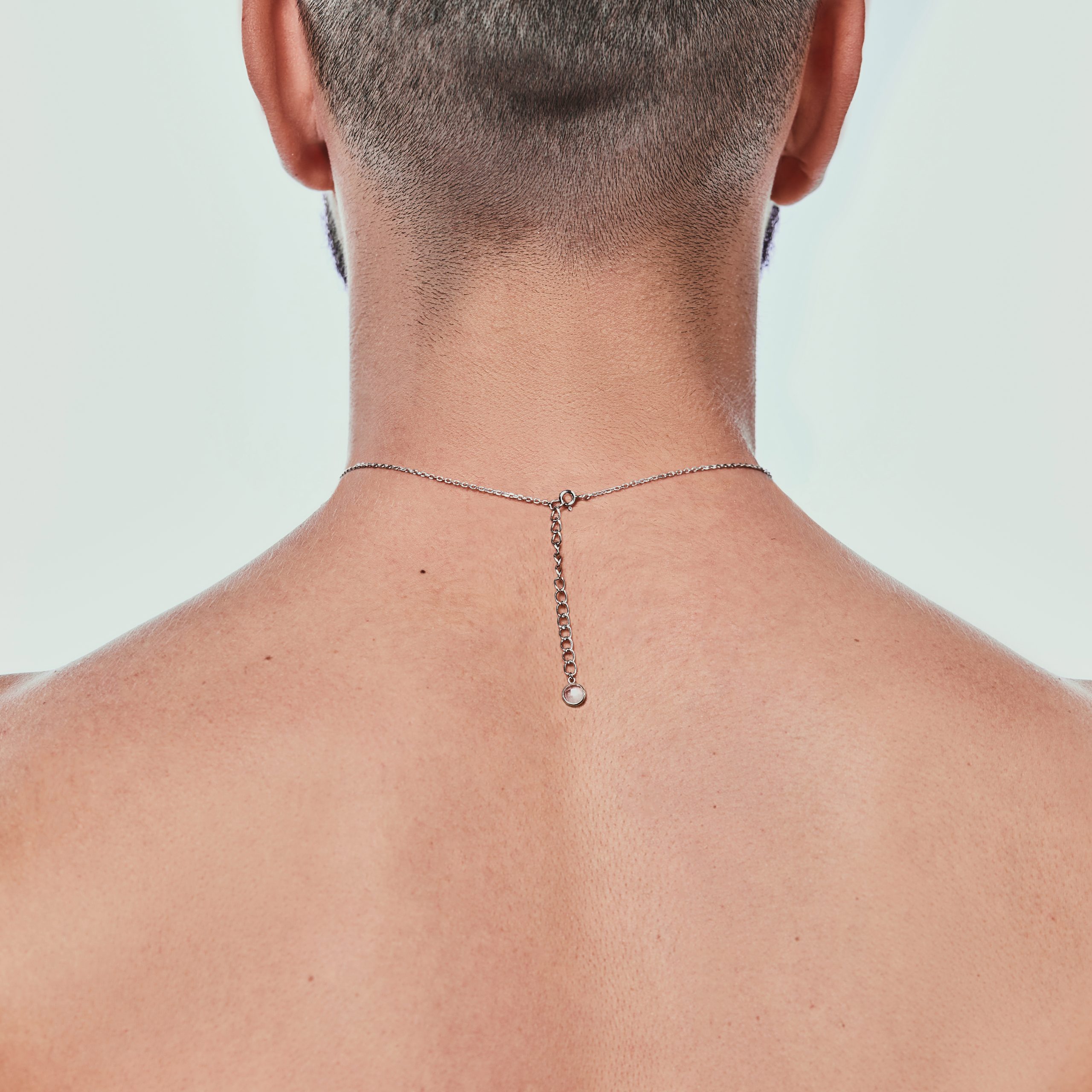 Berlin White Zirconia Choker Sterling Silver — detail shot