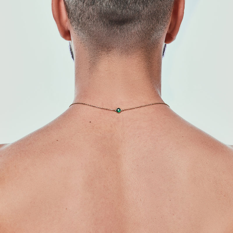Bogota Emerald Sterling Silver — on model
