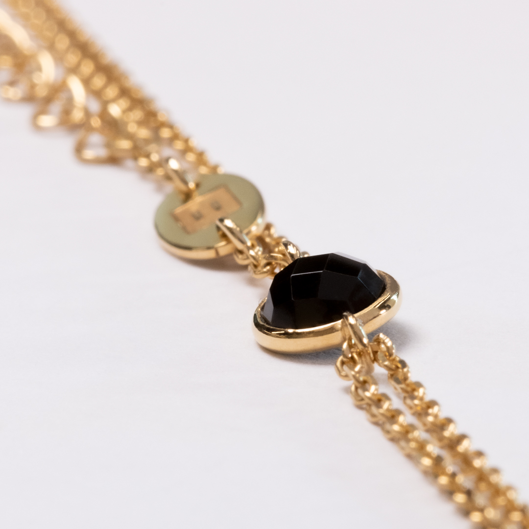 Guadalajara Onyx Bracelet 18K Gold Vermeil — close-up