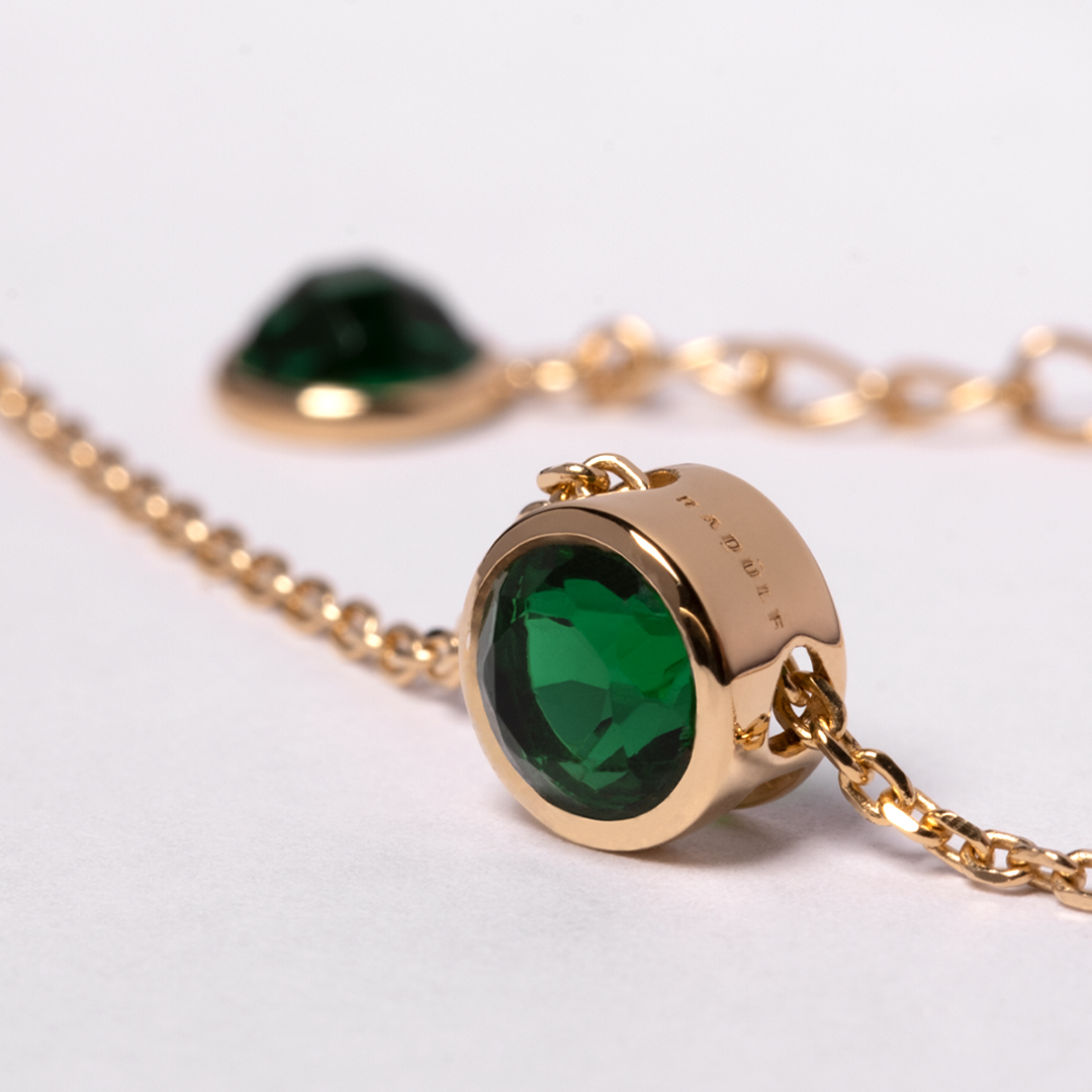 Bogota Green Emerald Choker 18K Solid Gold — main view