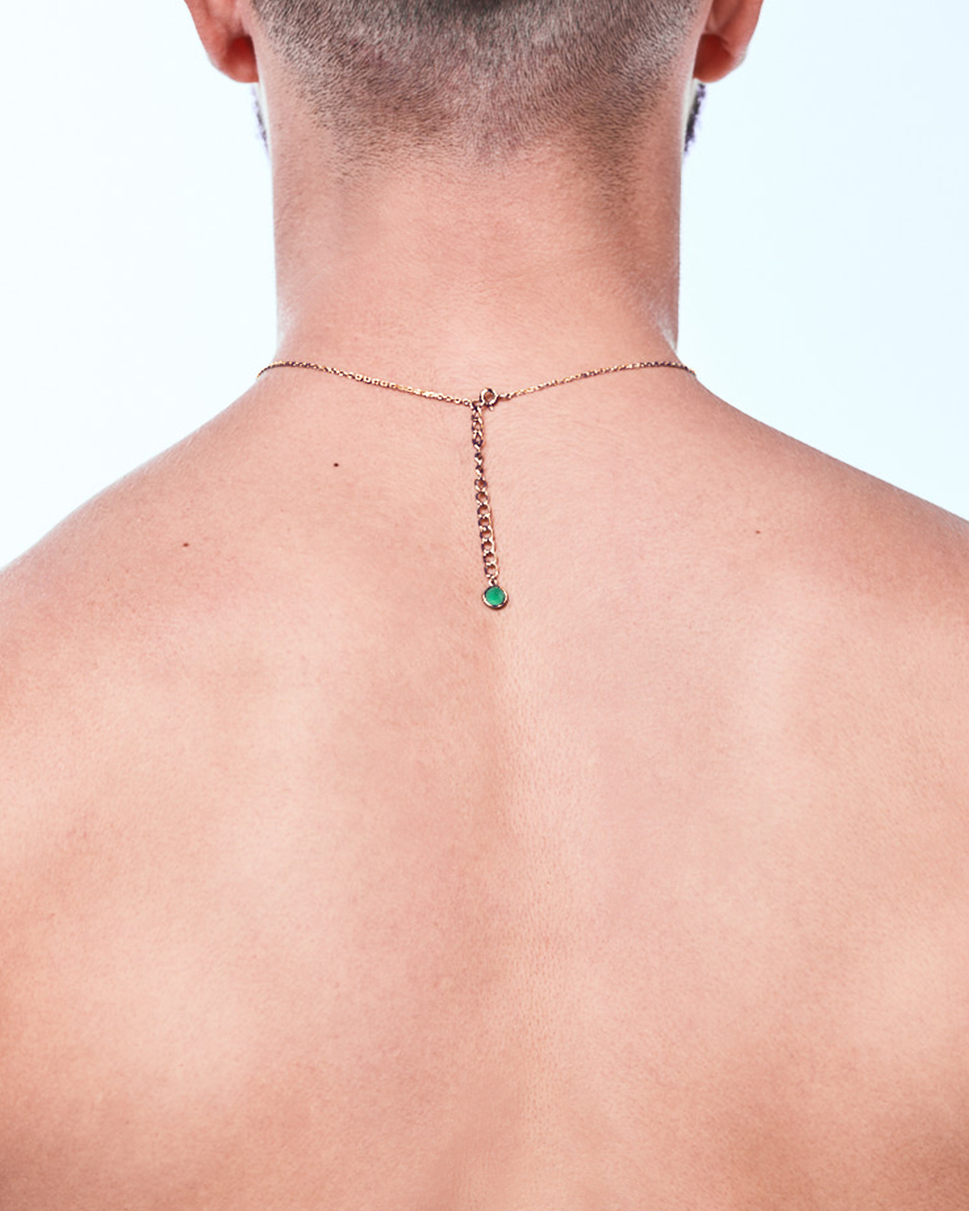 Bogota Emerald Choker 18K Gold Vermeil — on model
