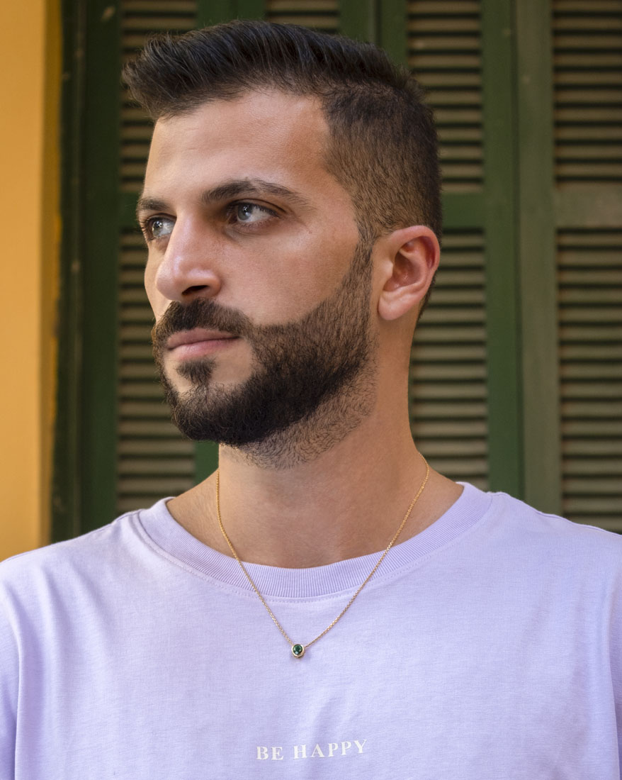 Bogota Emerald Choker 18K Gold Vermeil — detail shot