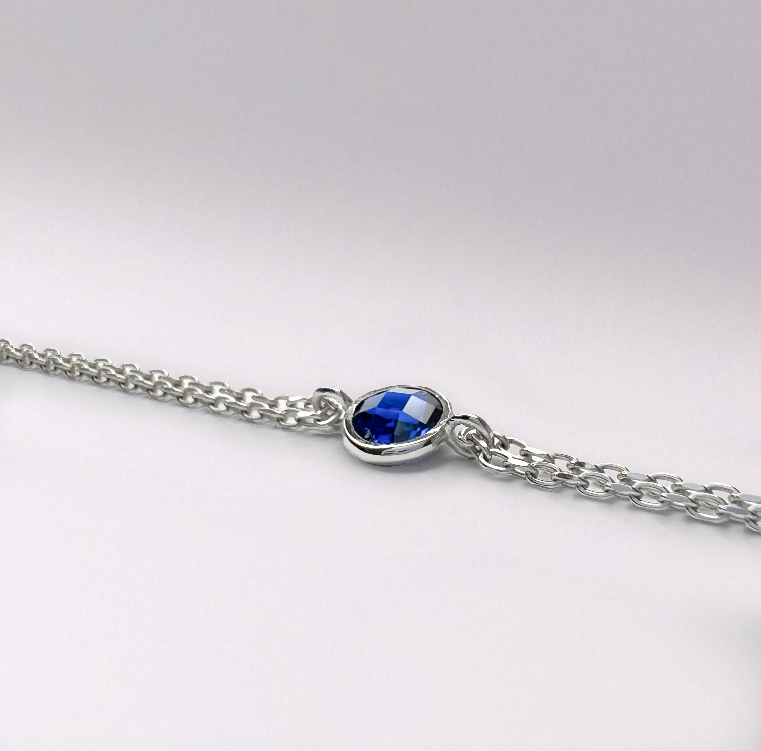 Barcelona Sapphire bracelet Sterling Silver — close-up