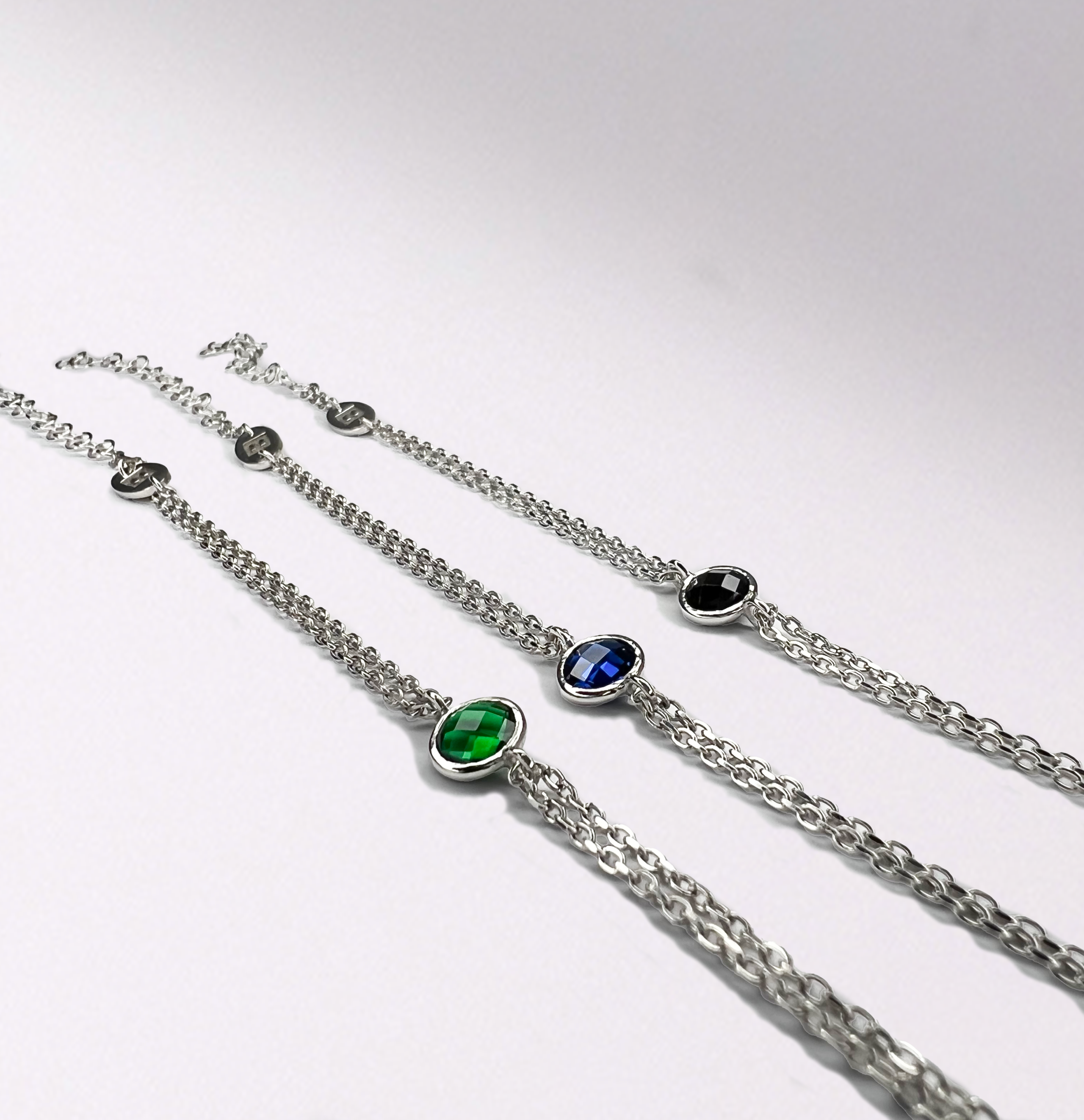 Barcelona Sapphire bracelet Sterling Silver — on model