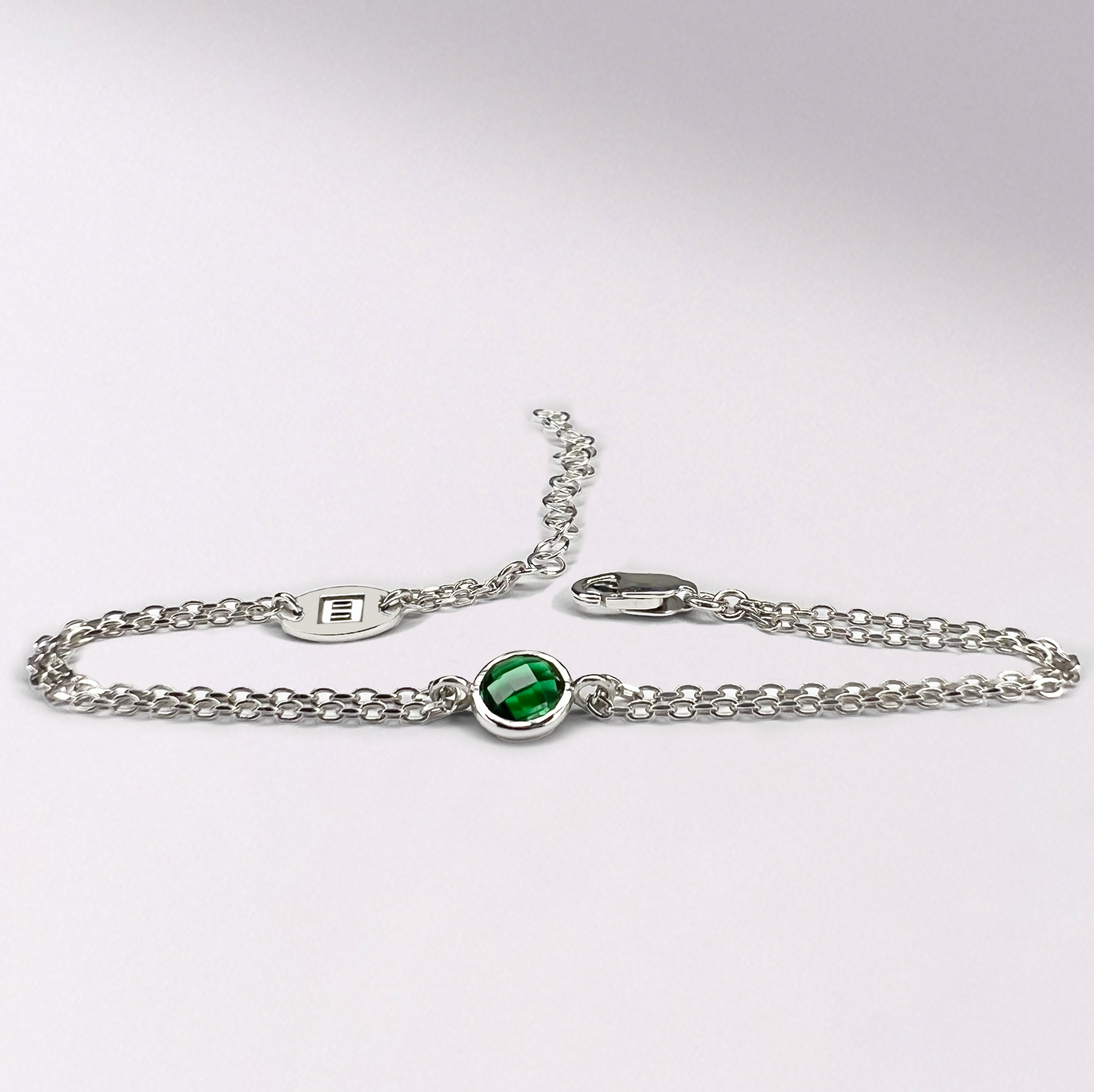 Bogota Emerald Bracelet Sterling Silver — main view