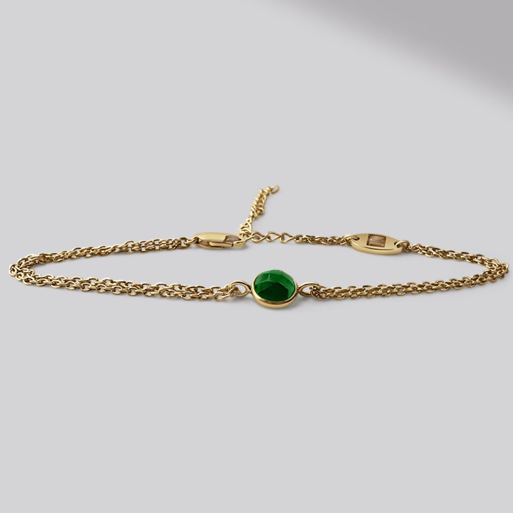 Bogota Emerald Bracelet 18K Gold Vermeil — main view