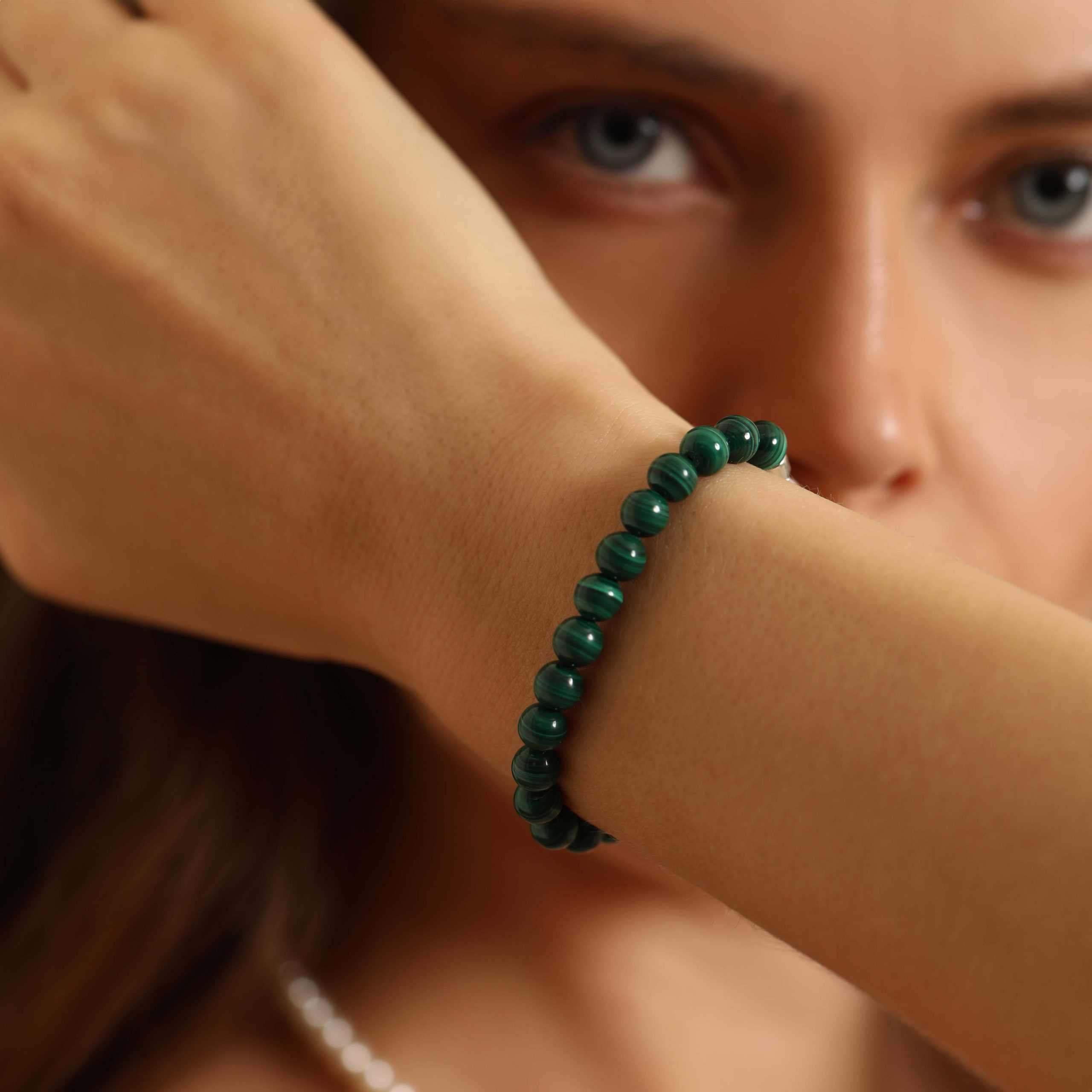 Malachite Earth Bracelet — close-up