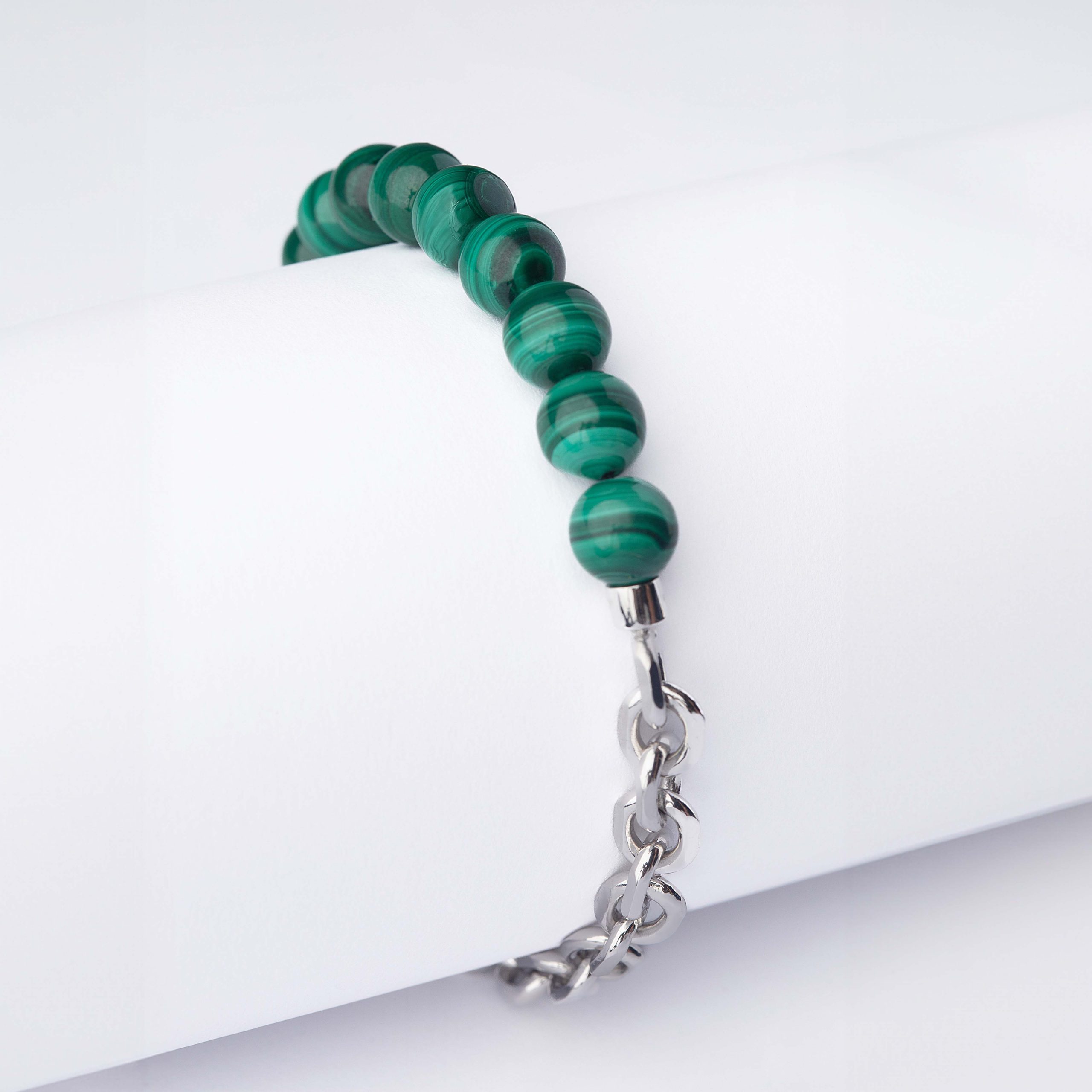 Malachite Forest Bracelink — close-up