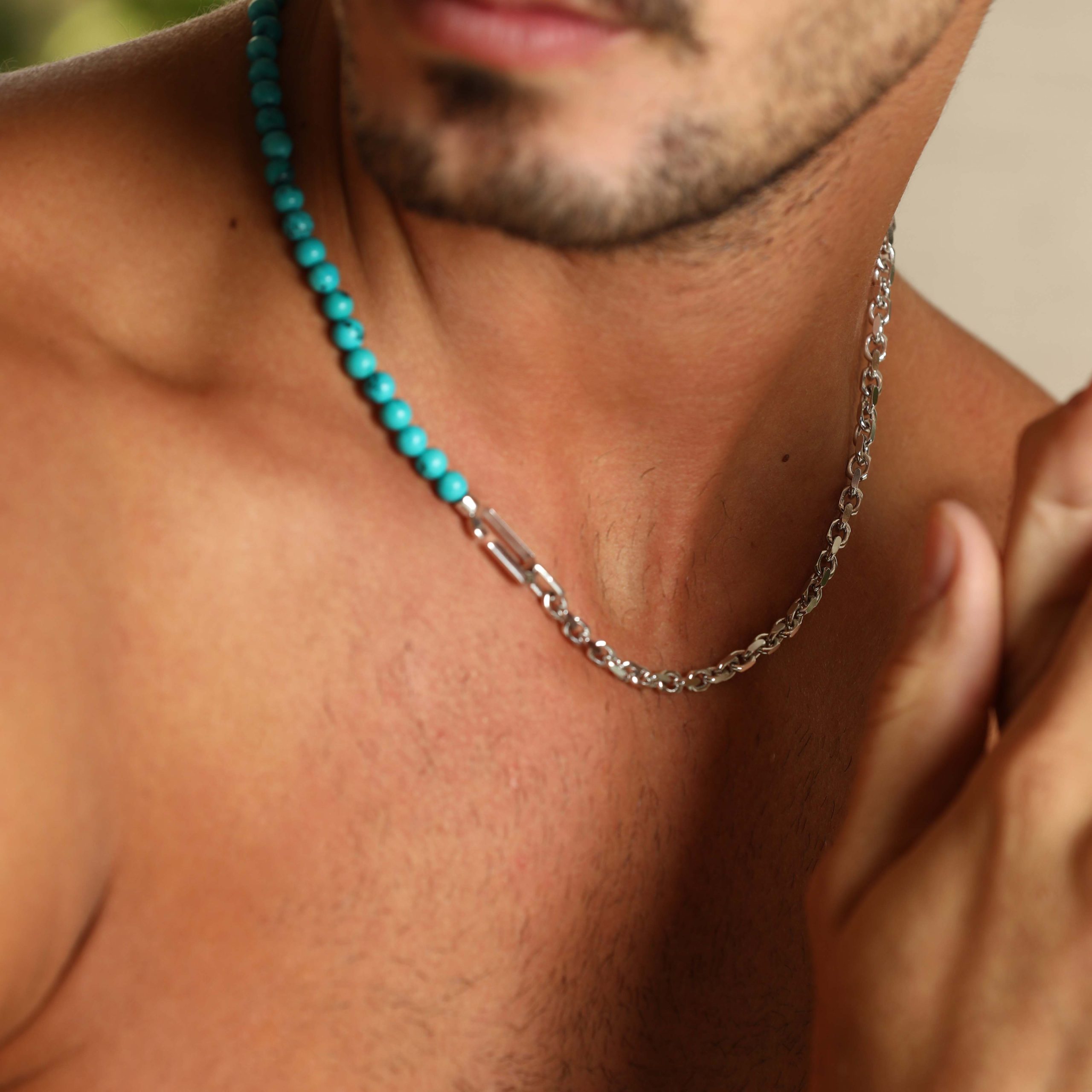 Feroza River Necklink — on model