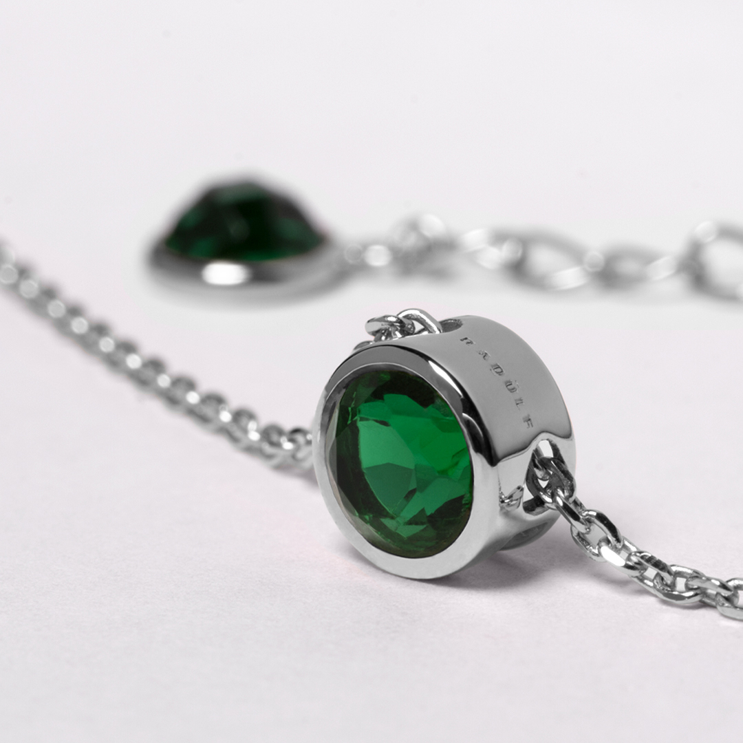 Bogota Emerald Choker Sterling Silver — main view