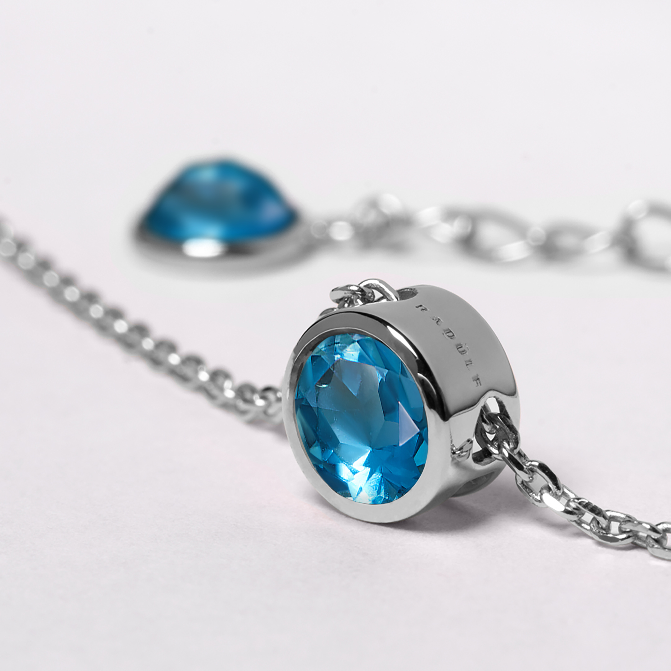 Tijuana Blue Topaz Choker Sterling Silver — main view